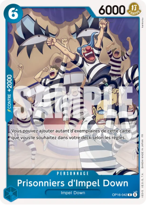 Carte One Piece Prisonniers d'Impel Down OP16-042 R
