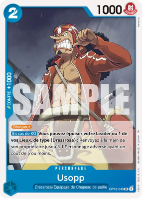 Carte One Piece Usopp OP16-043 UC