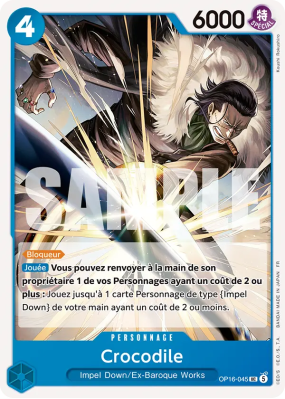 Carte One Piece Crocodile OP16-045 UC