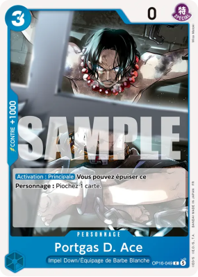 Carte One Piece Portgas D. Ace OP16-049 C