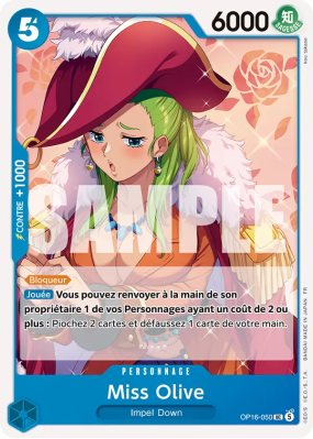 Carte One Piece Miss Olive OP16-050 UC