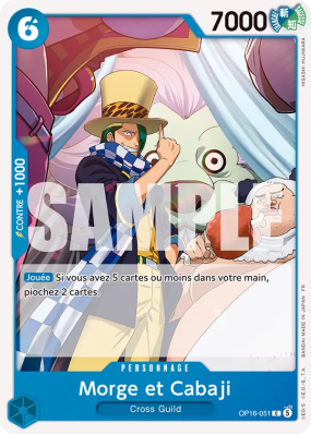 Carte One Piece Morge et Cabaji OP16-051 C