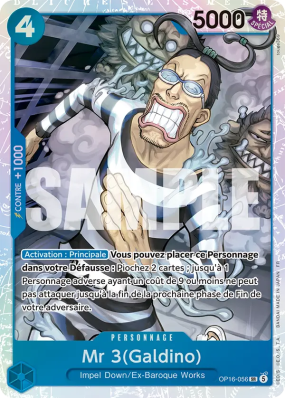 Carte One Piece Mr 3(Galdino) OP16-056 SR