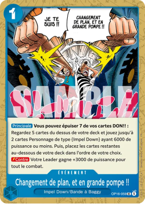 Carte One Piece Changement de plan, et en grande pompe !! OP16-059 UC