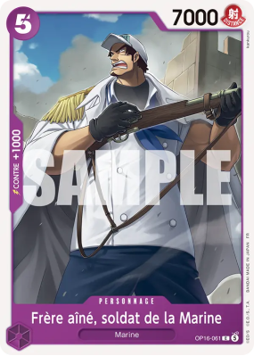 Carte One Piece Frère aîné, soldat de la Marine OP16-061 C