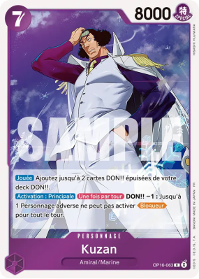 Carte One Piece Kuzan OP16-063 R