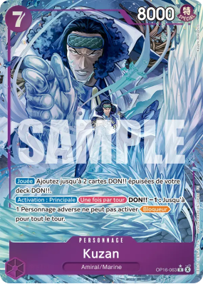 Carte One Piece Kuzan OP16-063 R ALT ART