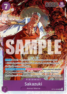 Carte One Piece Sakazuki OP16-065 SR
