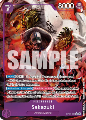 Carte One Piece Sakazuki OP16-065 SR ALT ART