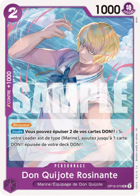 Carte One Piece Don Quijote Rosinante OP16-070 UC