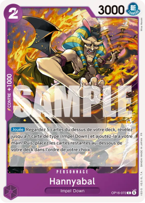 Carte One Piece Hannyabal OP16-072 C