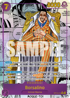Carte One Piece Borsalino OP16-073 R MANGA RARE