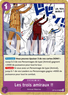 Carte One Piece Les trois amiraux !! OP16-076 UC