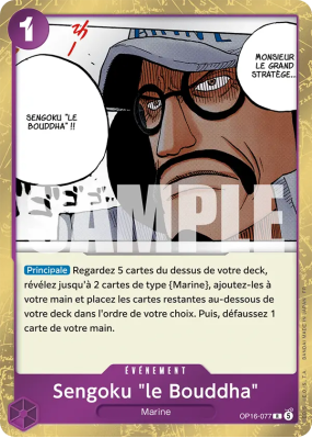 Carte One Piece Sengoku "le Bouddha" OP16-077 R
