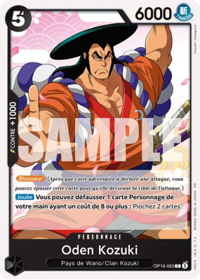 Carte One Piece Oden Kozuki OP16-083 C