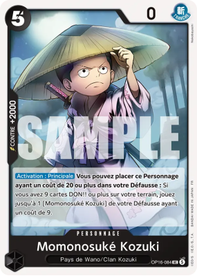 Carte One Piece Momonosuké Kozuki OP16-084 UC