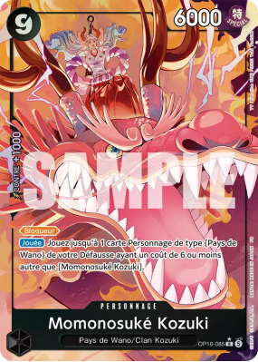 Carte One Piece Momonosuké Kozuki OP16-085 R ALT ART
