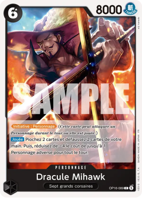 Carte One Piece Dracule Mihawk OP16-089 C