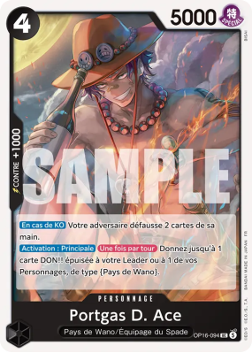 Carte One Piece Portgas D. Ace OP16-094 UC