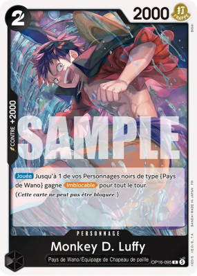 Carte One Piece Monkey D. Luffy OP16-095 R
