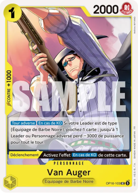 Carte One Piece Van Auger OP16-103 UC