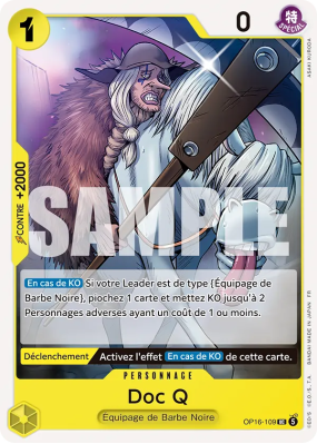 Carte One Piece Doc Q OP16-109 UC