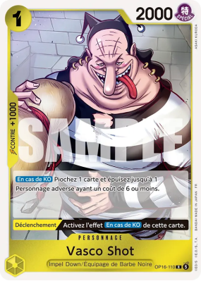 Carte One Piece Vasco Shot OP16-110 R