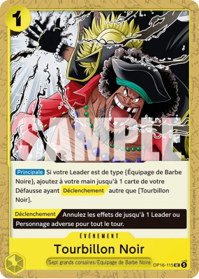 Carte One Piece Tourbillon Noir OP16-115 UC