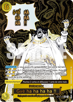 Carte One Piece Gyé ha ha ha ha !! OP16-116 R ALT ART