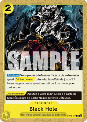 Carte One Piece Black Hole OP16-117 C