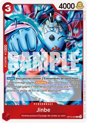 Carte One Piece Jinbe OP12-009 R