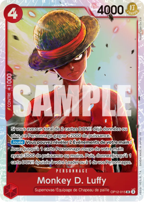 Carte One Piece Monkey D. Luffy OP12-015 SR