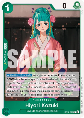 Carte One Piece Hiyori Kozuki OP12-028 R