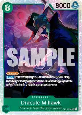 Carte One Piece Dracule Mihawk OP12-030 SR