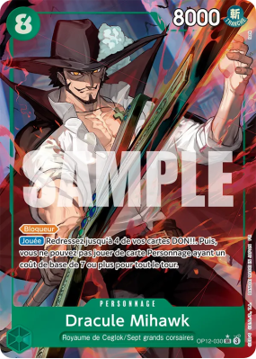 Carte One Piece Dracule Mihawk OP12-030 SR ALT ART