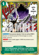 Carte One Piece Esprit démoniaque, technique à neuf sabres, Ashura, sabres au clair, facétie des revenants OP12-037 R