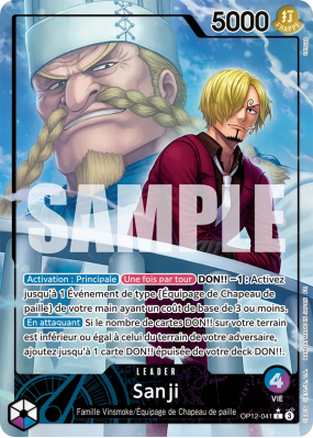 Carte One Piece Sanji OP12-041 L ALT ART