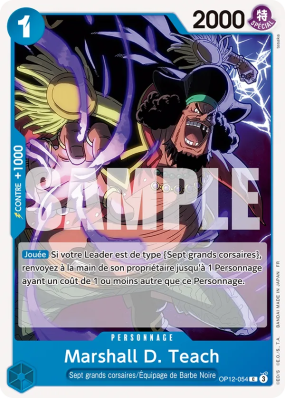 Carte One Piece Marshall D. Teach OP12-054 C