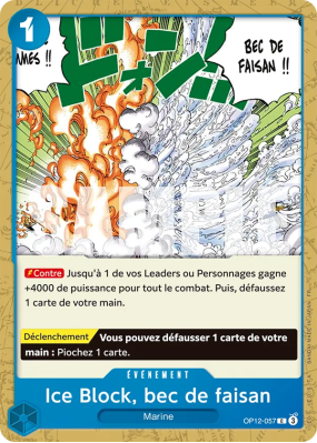 Carte One Piece Ice Block, bec de faisan OP12-057 C