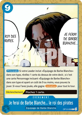 Carte One Piece Je ferai de Barbe Blanche le roi des pirates OP12-058 C