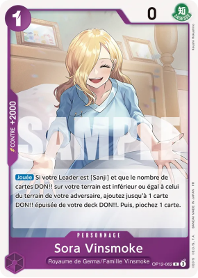Carte One Piece Sora Vinsmoke OP12-062 R