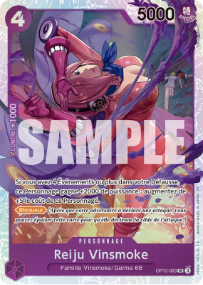 Carte One Piece Reiju Vinsmoke OP12-063 SR