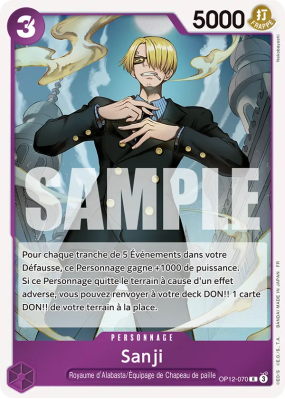 Carte One Piece Sanji OP12-070 R