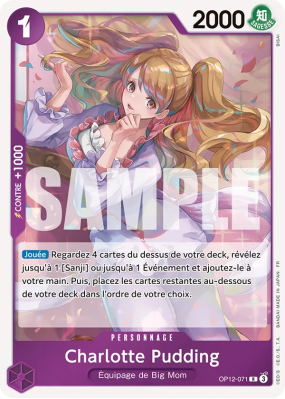 Carte One Piece Charlotte Pudding OP12-071 R