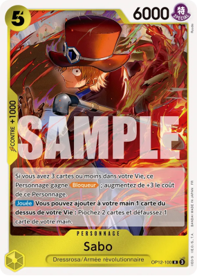 Carte One Piece Sabo OP12-100 R
