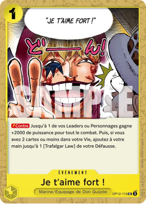 Carte One Piece Je t'aime fort ! OP12-115 UC