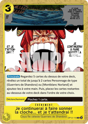 Carte One Piece Je continuerai à. faire sonner la cloche et je t'attendrai !! OP12-116 C