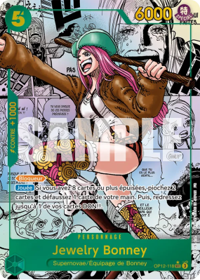 Carte One Piece Jewelry Bonney OP12-118 SEC MANGA RARE