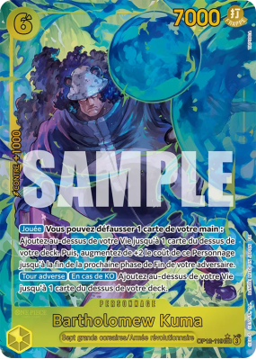 Carte One Piece Bartholomew Kuma OP12-119 SEC ALT ART