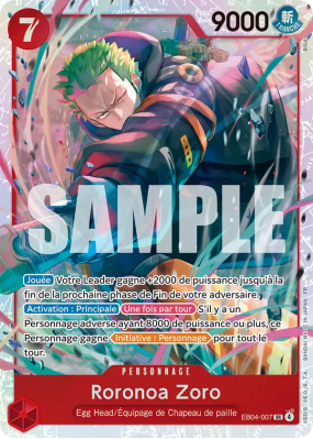 Carte One Piece Roronoa Zoro EB04-007 SR